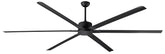 CEIL FAN 6BLD DOWNROD BLK 96IN